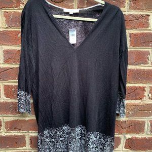 Loft Deep V-Neck Blouse